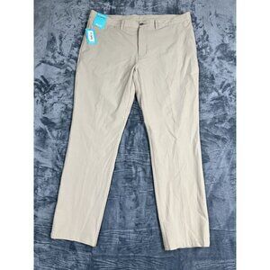 Caribbean Mens Isle Breeze Performance Khaki Pants 40x32 Lightweight